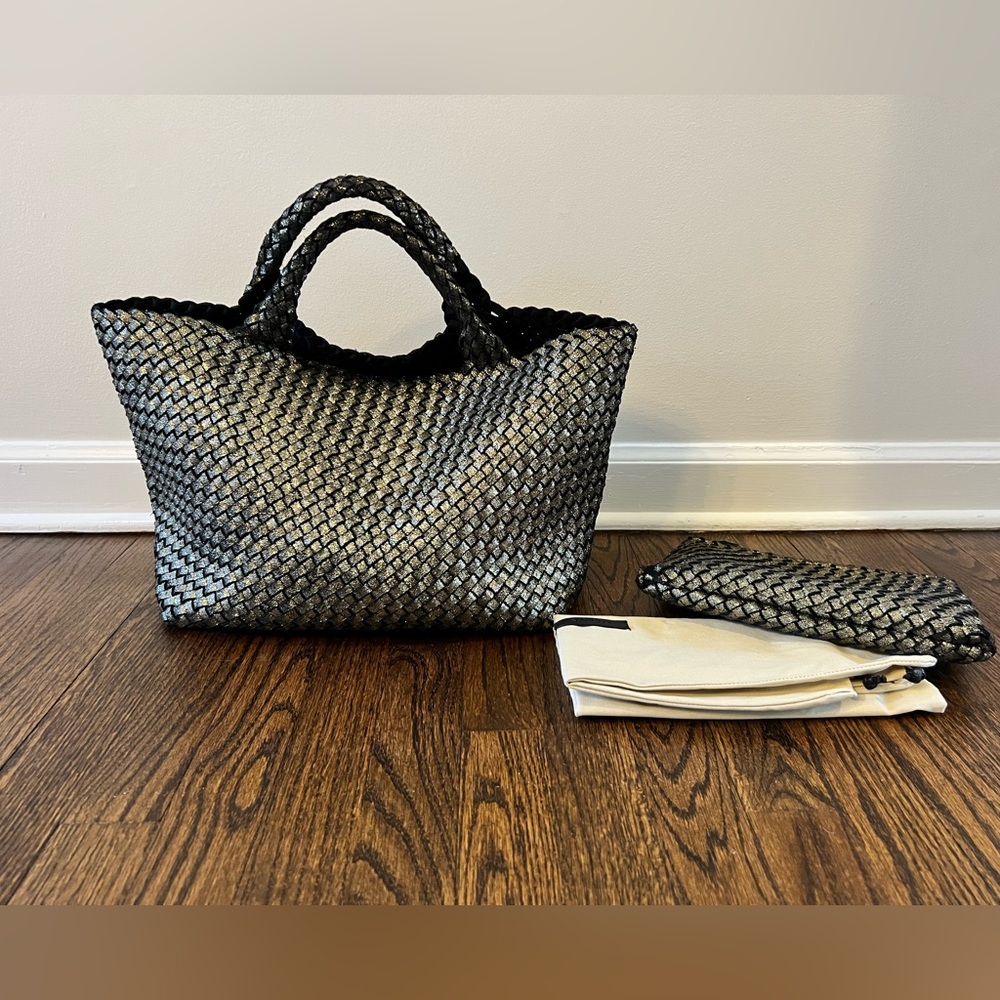 Naghedi St. Barths Medium Metallic Tote in Etoile